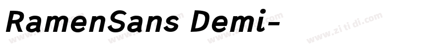 RamenSans Demi字体转换